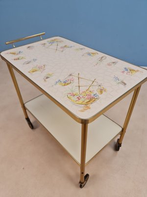 Mid-Century Ceramic Trolley from Opal Möbel, 1950s-IQR-962998