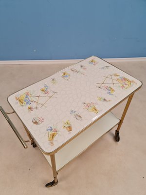 Mid-Century Ceramic Trolley from Opal Möbel, 1950s-IQR-962998