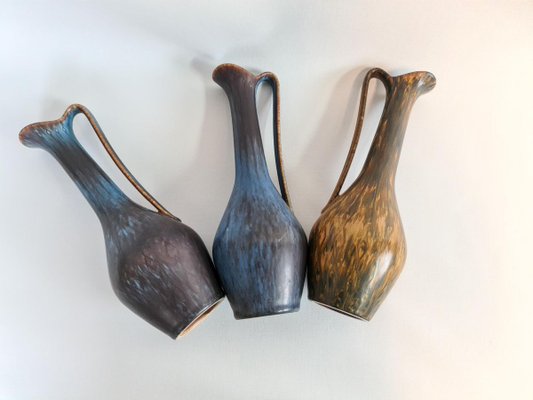 Mid-Century Ceramic Vases by Gunnar Nylund for Rörstrand, Sweden, Set of 3-UYK-839538