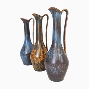 Mid-Century Ceramic Vases by Gunnar Nylund for Rörstrand, Sweden, Set of 3-UYK-839538