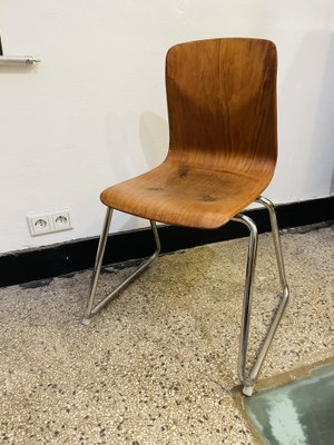 Mid-Century Chair in Pagholz with Chrome-Plated Frame from Flötotto, 1960s-RZY-1808056