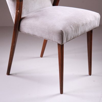 Mid-Century Chair in Velvet and Wood, 1960s-VJY-2017232