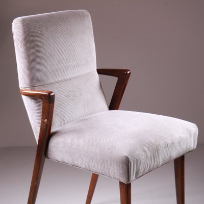 Mid-Century Chair in Velvet and Wood, 1960s-VJY-2017232