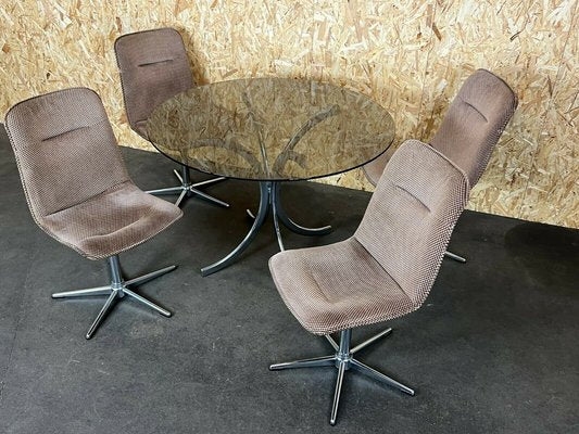 Mid-Century Chairs & Dining Table, 1960s, Set of 5-EJL-1140851