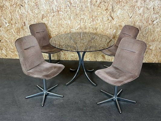 Mid-Century Chairs & Dining Table, 1960s, Set of 5-EJL-1140851