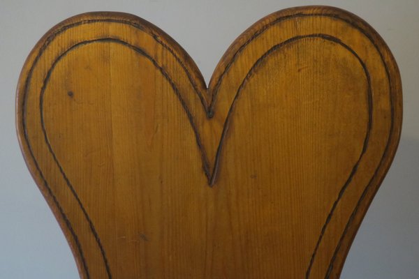 Mid-Century Chairs with Heart-Shaped Backs and Splayed Legs 1950s, Set of 4-ED-1727624