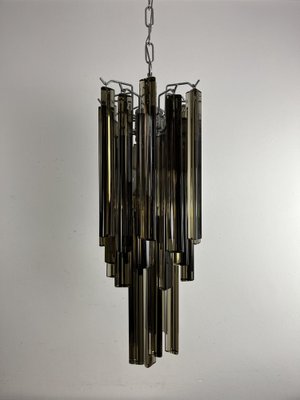 Mid-Century Chandelier with Trefoil Amber Murano Glass in the style of Venini, 1960s-YST-2041111