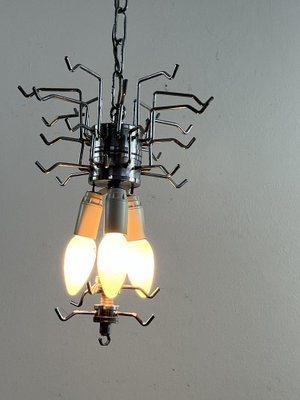 Mid-Century Chandelier with Trefoil Amber Murano Glass in the style of Venini, 1960s-YST-2041111