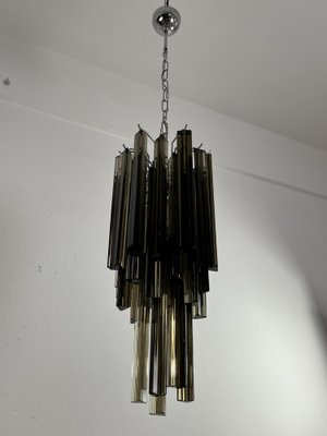 Mid-Century Chandelier with Trefoil Amber Murano Glass in the style of Venini, 1960s-YST-2041111