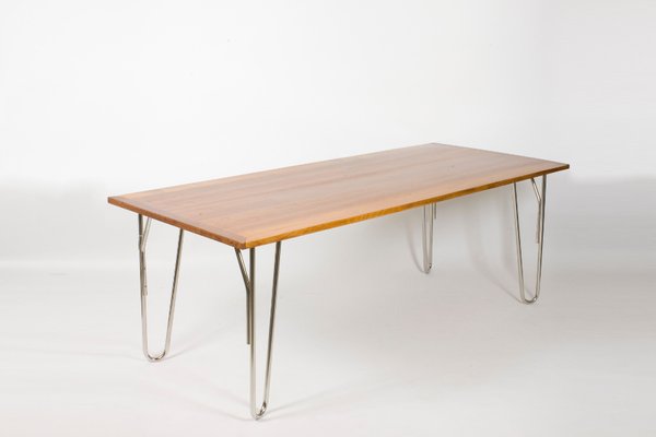 Mid-Century Cherrywood Dining Table with Loop Legs-AYY-716504