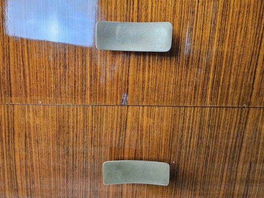 Mid-Century Chest of Drawers in Mahogany Root with Glass Top, 1960-ZUW-2035920