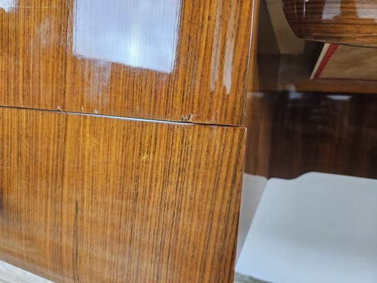 Mid-Century Chest of Drawers in Mahogany Root with Glass Top, 1960-ZUW-2035920