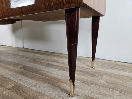 Mid-Century Chest of Drawers in Mahogany Root with Glass Top, 1960-ZUW-2035920