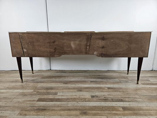 Mid-Century Chest of Drawers in Mahogany Root with Glass Top, 1960-ZUW-2035920