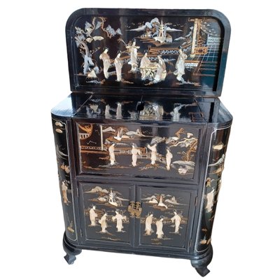 Mid-Century Chinese Bar Cabinet with Hard Stones-TCS-1752637