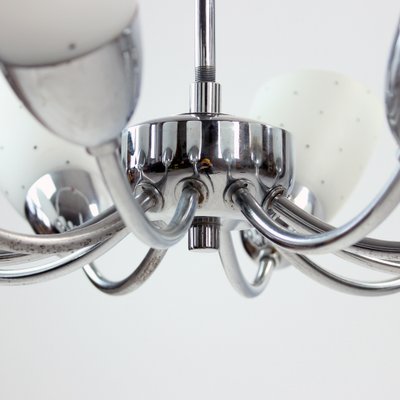 Mid-Century Chrome 10-Arm Ceiling Lamp, 1960s-UL-579720