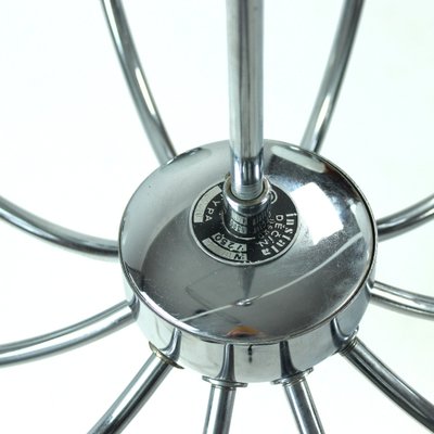 Mid-Century Chrome 10-Arm Ceiling Lamp, 1960s-UL-579720