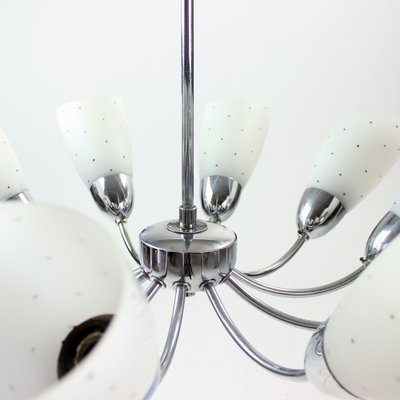 Mid-Century Chrome 10-Arm Ceiling Lamp, 1960s-UL-579720