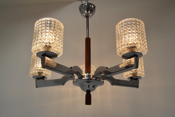 Mid-Century Chrome Chandelier, 1960s-TZ-1269889