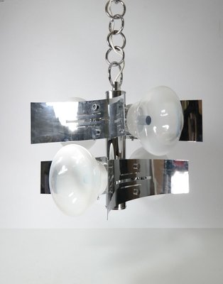 Mid-Century Chrome Chandelier, 1970's-UWE-821941