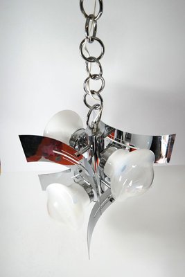 Mid-Century Chrome Chandelier, 1970's-UWE-821941