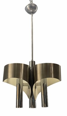 Mid-Century Chrome Pendant Lamp, 1960s-JJC-970425