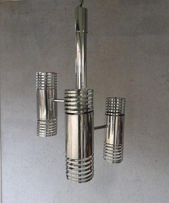 Mid-Century Chromed Spring Chandelier, 1970s-AWL-1289280