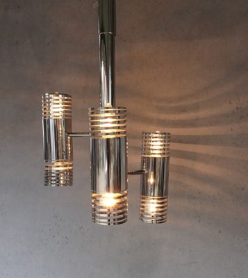 Mid-Century Chromed Spring Chandelier, 1970s-AWL-1289280