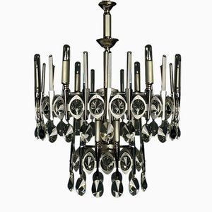 Mid-Century Classic Glass Chandelier by Gaetano Sciolari, Italy, 1970s-WQC-1805304