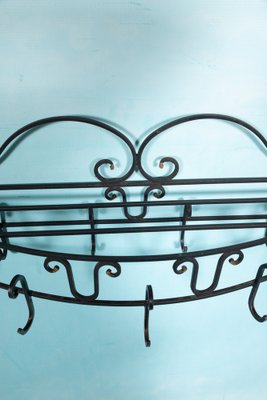 Mid-Century Coat Rack in Wrought Iron, 1950s-HGA-1783655