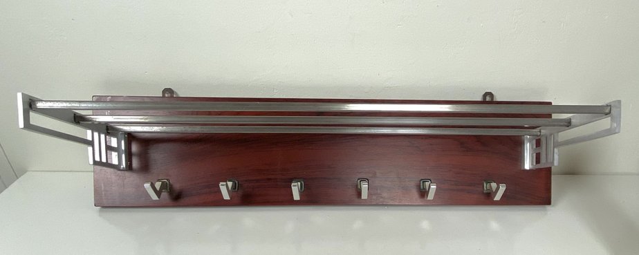 Mid-Century Coat Rack with Art Deco Accents-WZZ-1279685