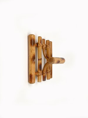 Mid-Century Coat Racks in Bamboo & Rattan, Italy, 1970s, Set of 2-LYQ-1395414