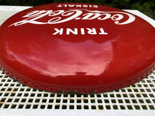 Mid-Century Coca Cola Disc Sign, Germany-EXJ-989548