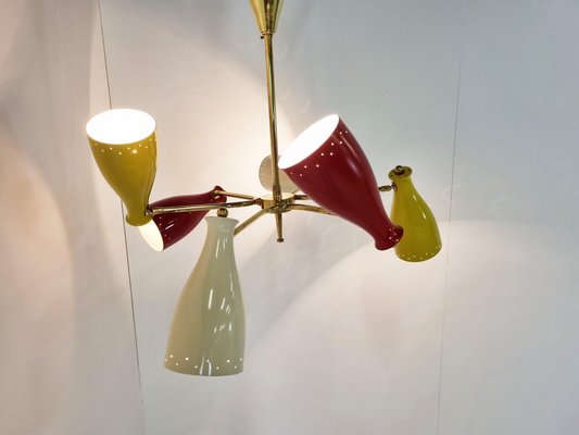 Mid-Century Coloured Chandelier, 1950s-IRH-1147440