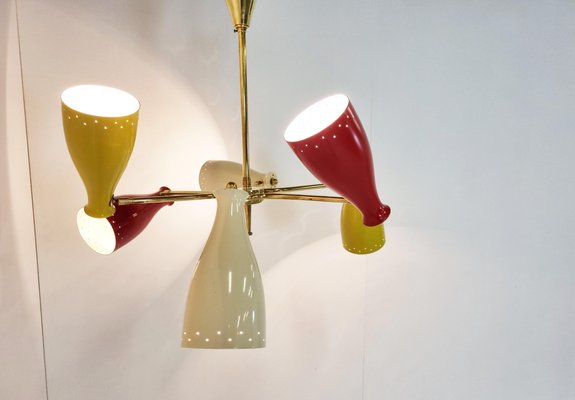 Mid-Century Coloured Chandelier, 1950s-IRH-1147440