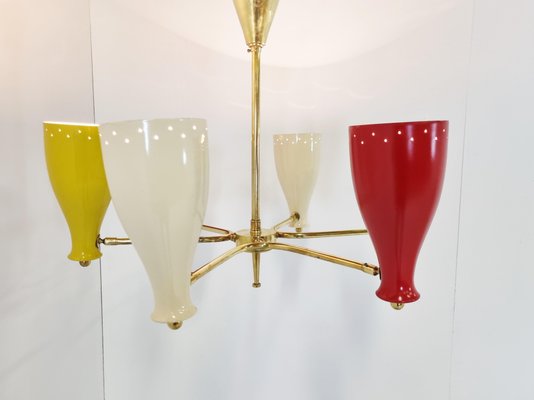 Mid-Century Coloured Chandelier, 1950s-IRH-1147440