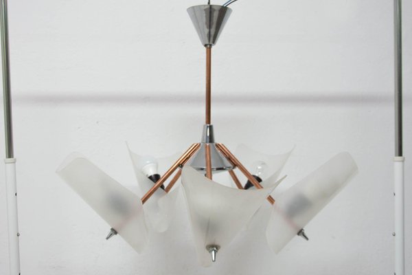 Mid-Century Cone Pendant Chandelier from Drukov, 1950s-HXT-783997