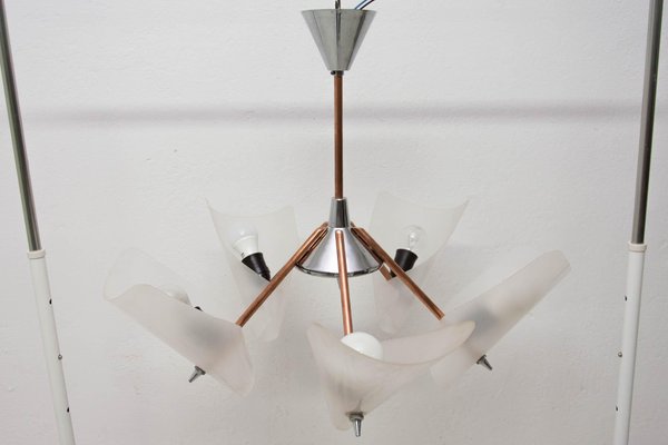 Mid-Century Cone Pendant Chandelier from Drukov, 1950s-HXT-783997