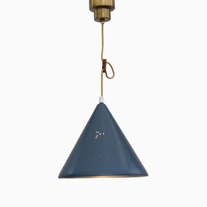 Mid-Century Cone-Shaped Pendant Lamp with Intricate Star Constellations, Sweden, 1950s-LIV-1788000