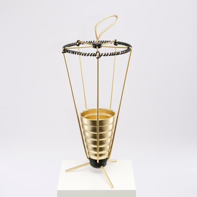 Mid-Century Conical Gilt Umbrella Stand, 1950s-QBR-1058027