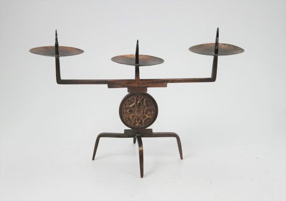 Mid-Century Copper Candleholder by Gyula Szabo, 1970s-UWE-791992