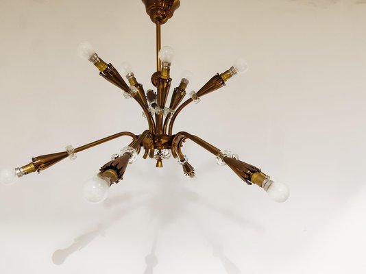 Mid-Century Copper Chandelier, 1950s-IRH-979805