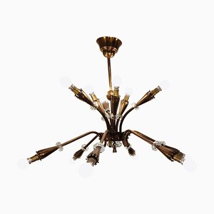 Mid-Century Copper Chandelier, 1950s-IRH-979805