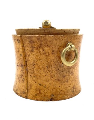 Mid-Century Cork and Brass Box, France, 1950s-TXN-1820085