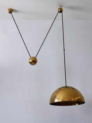 Mid-Century Counterweight Brass Pendant Lamp by Florian Schulz, 1960s-WPT-2016371