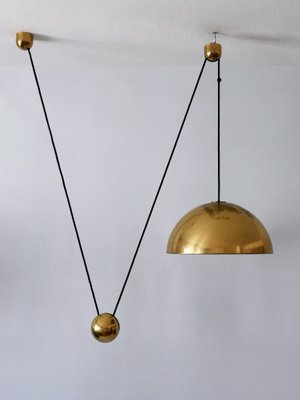 Mid-Century Counterweight Brass Pendant Lamp by Florian Schulz, 1960s-WPT-2016371