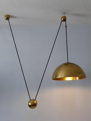 Mid-Century Counterweight Brass Pendant Lamp by Florian Schulz, 1960s-WPT-2016371