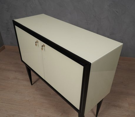 Mid-Century Cream Glass and Brass Dry Bar, 1950s-UH-1799210