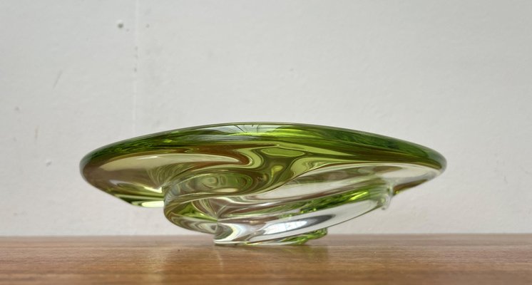 Mid-Century Crystal Art Glass Fruit Bowl from Val Saint Lambert, Belgium, 1960s-UAH-1716534