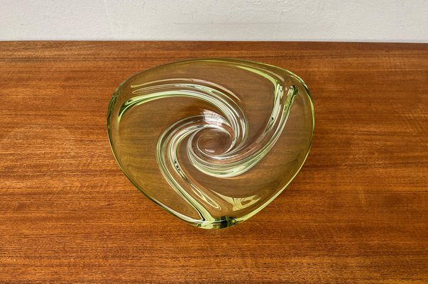 Mid-Century Crystal Art Glass Fruit Bowl from Val Saint Lambert, Belgium, 1960s-UAH-1716534